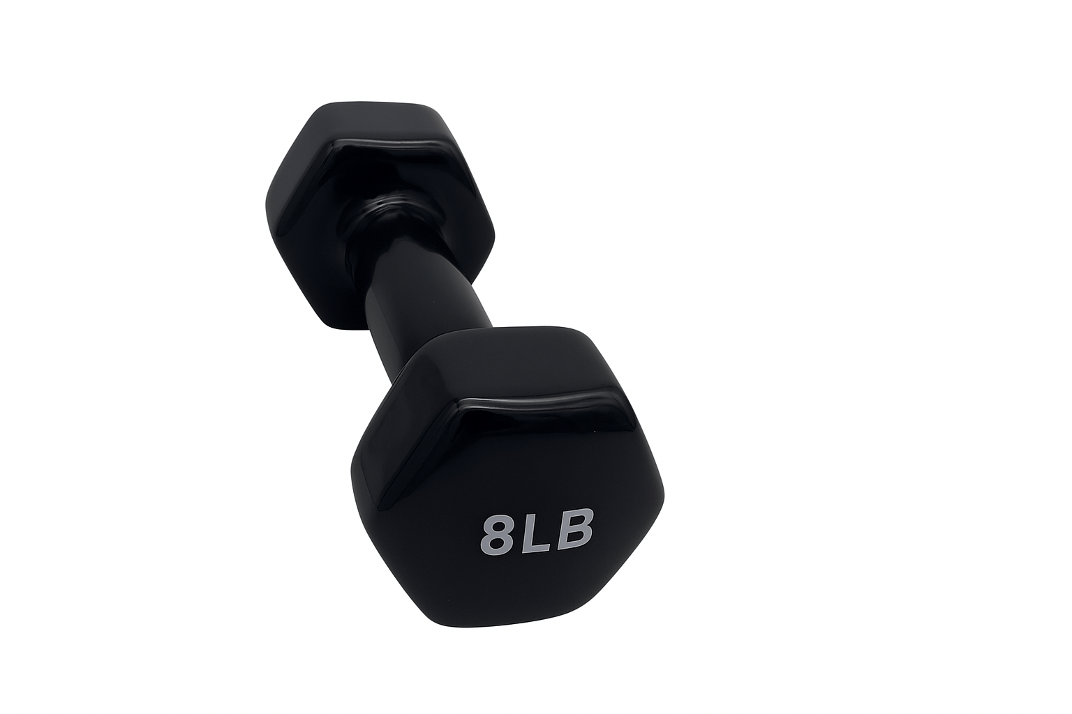 Fit It Out 8lbs Black Vinyl Dumbbells