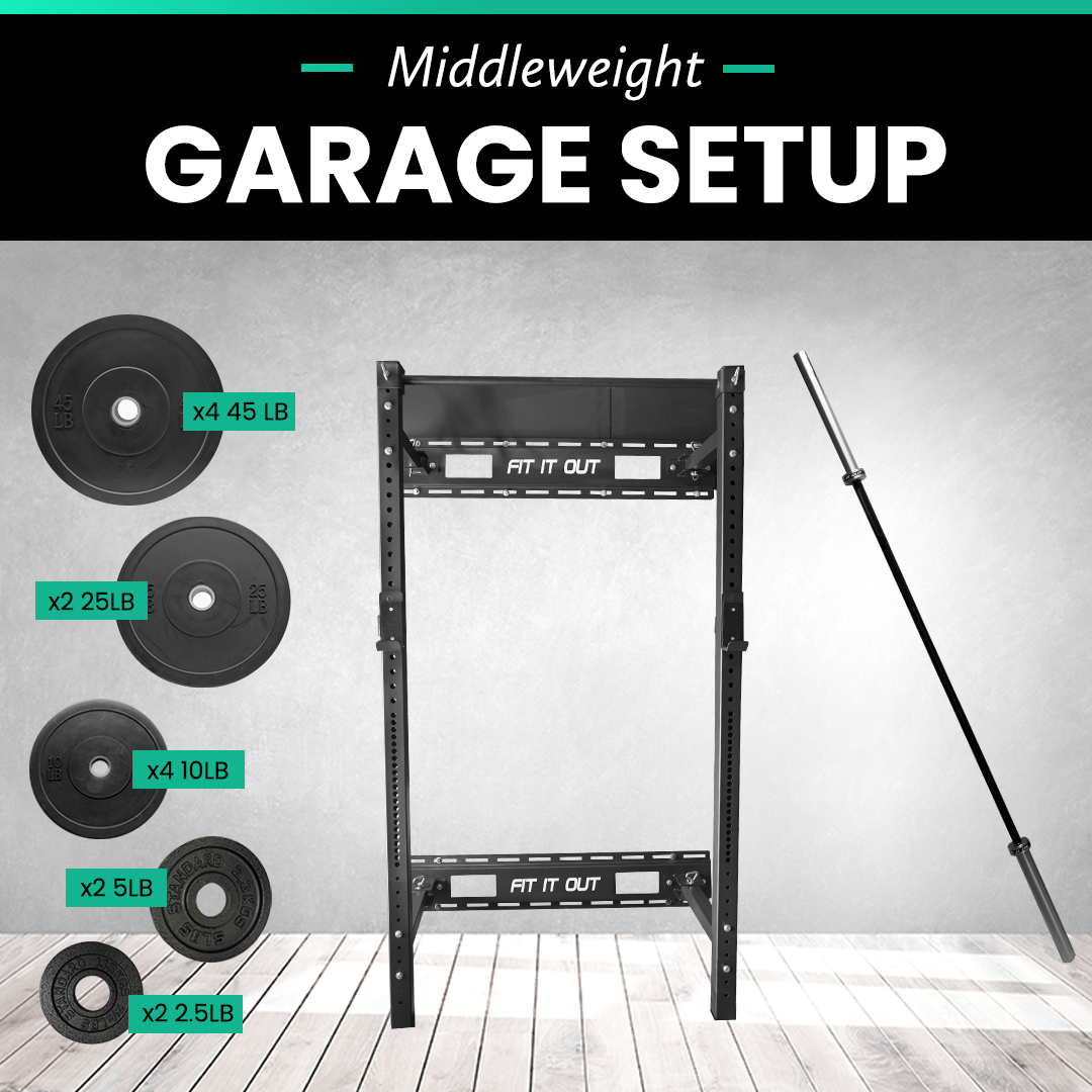 Fit It Out Garage Set-Up with Folding Rack (330lbs)