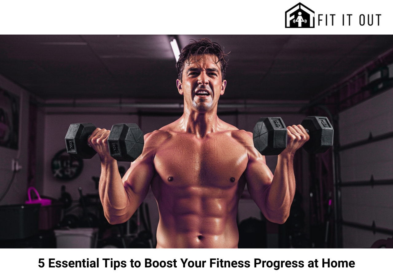 Person doing home workout using fitness equipment