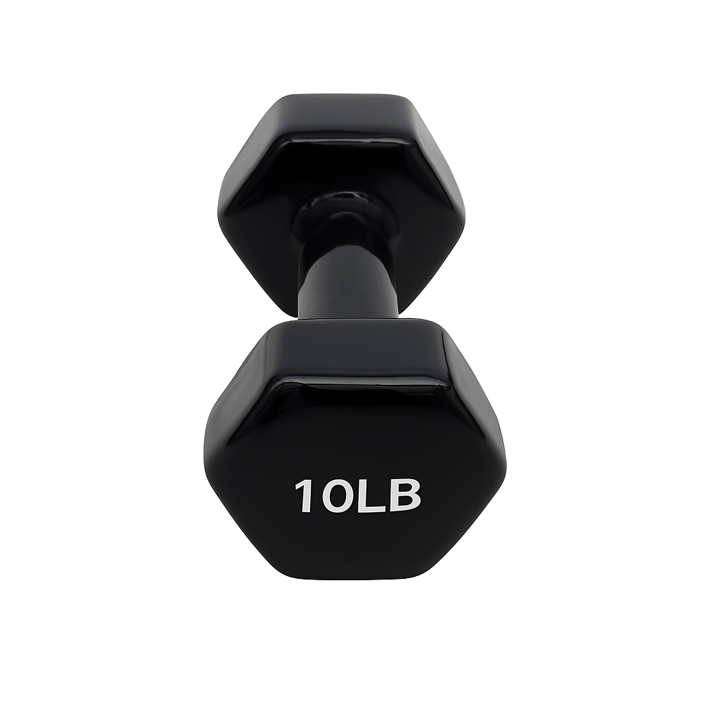 Fit It Out 10lbs Black Vinyl Dumbbells