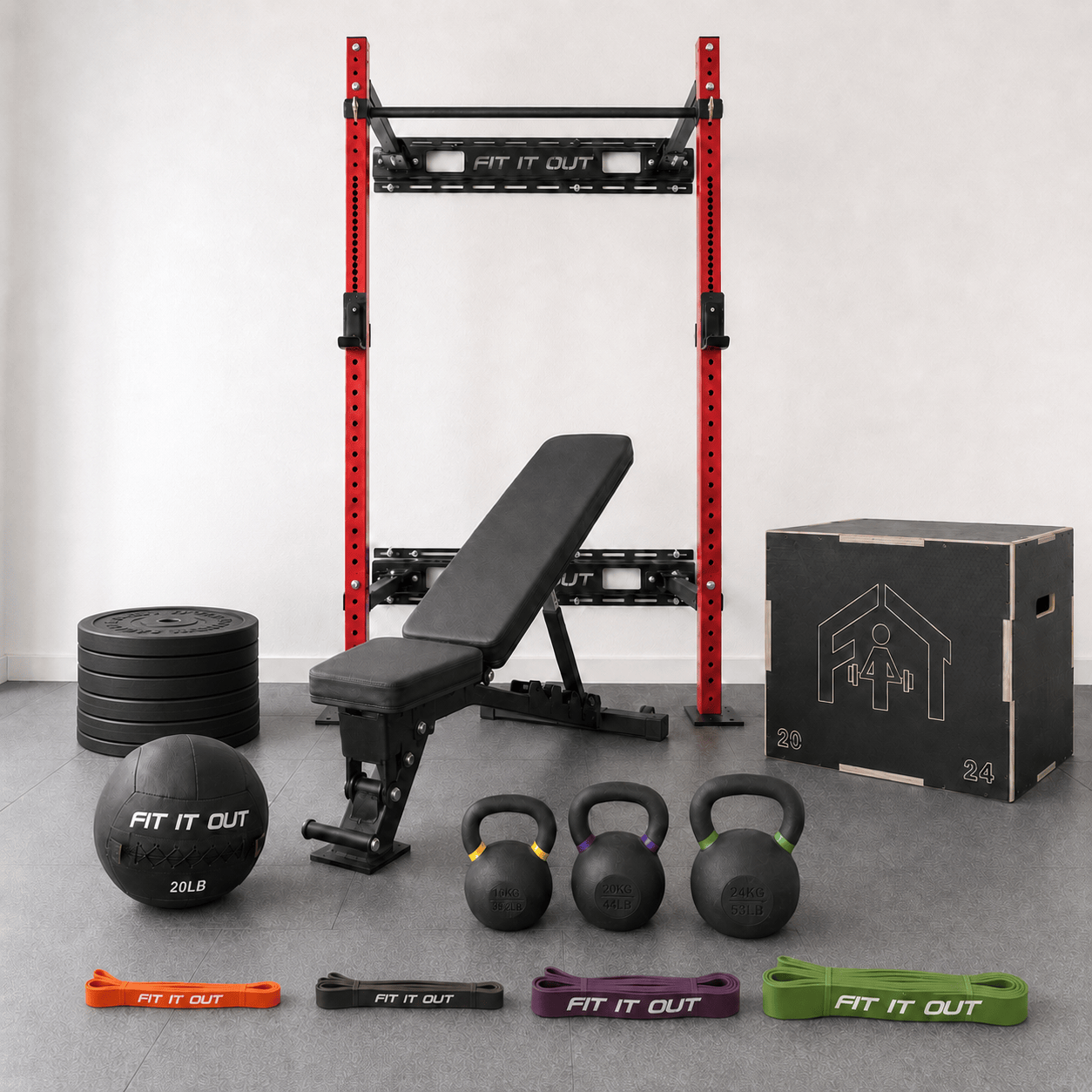Fit It Out Home Gym Package Complete CrossFit Home Gym Package