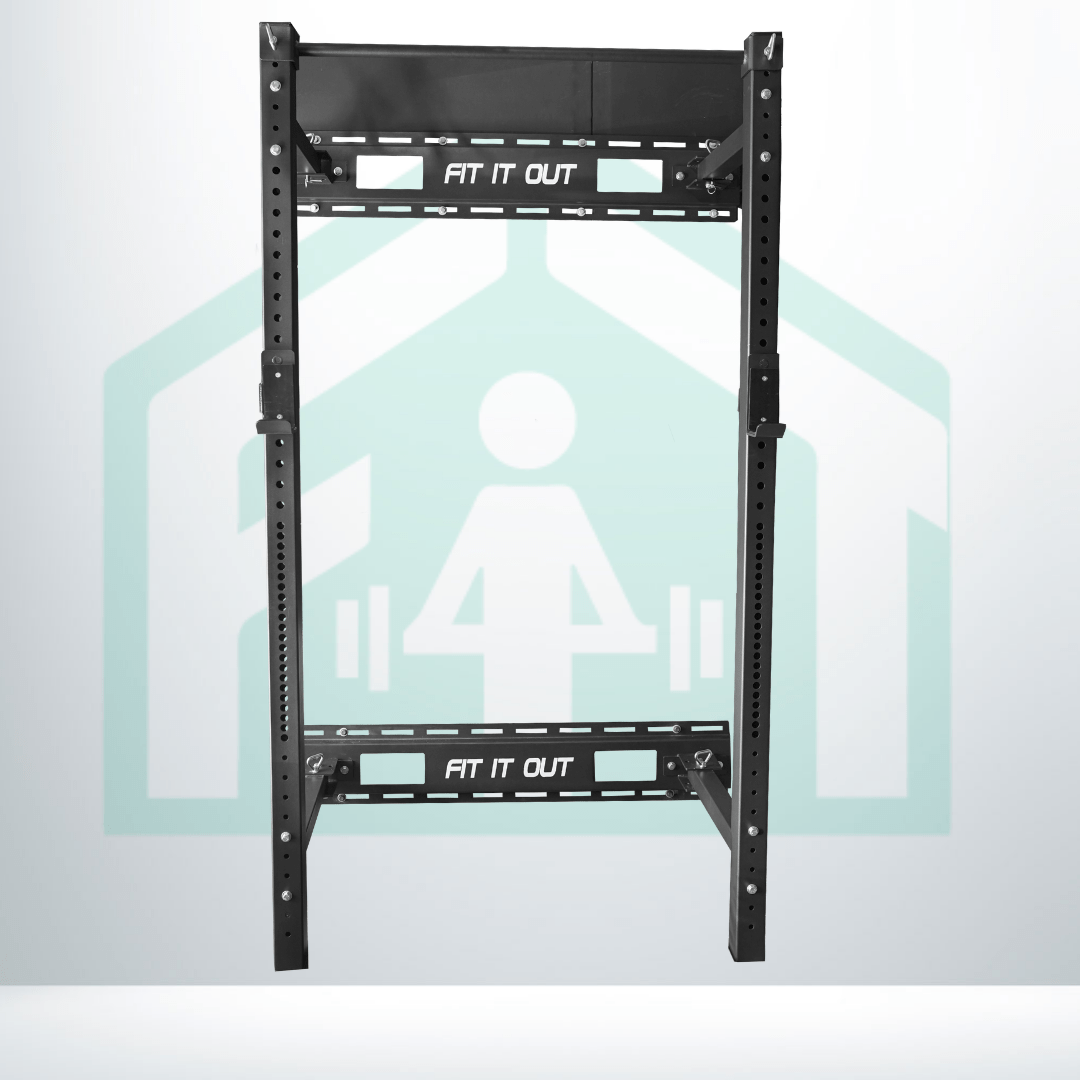Fit It Out Folding Rack - Plates - Barbell Package