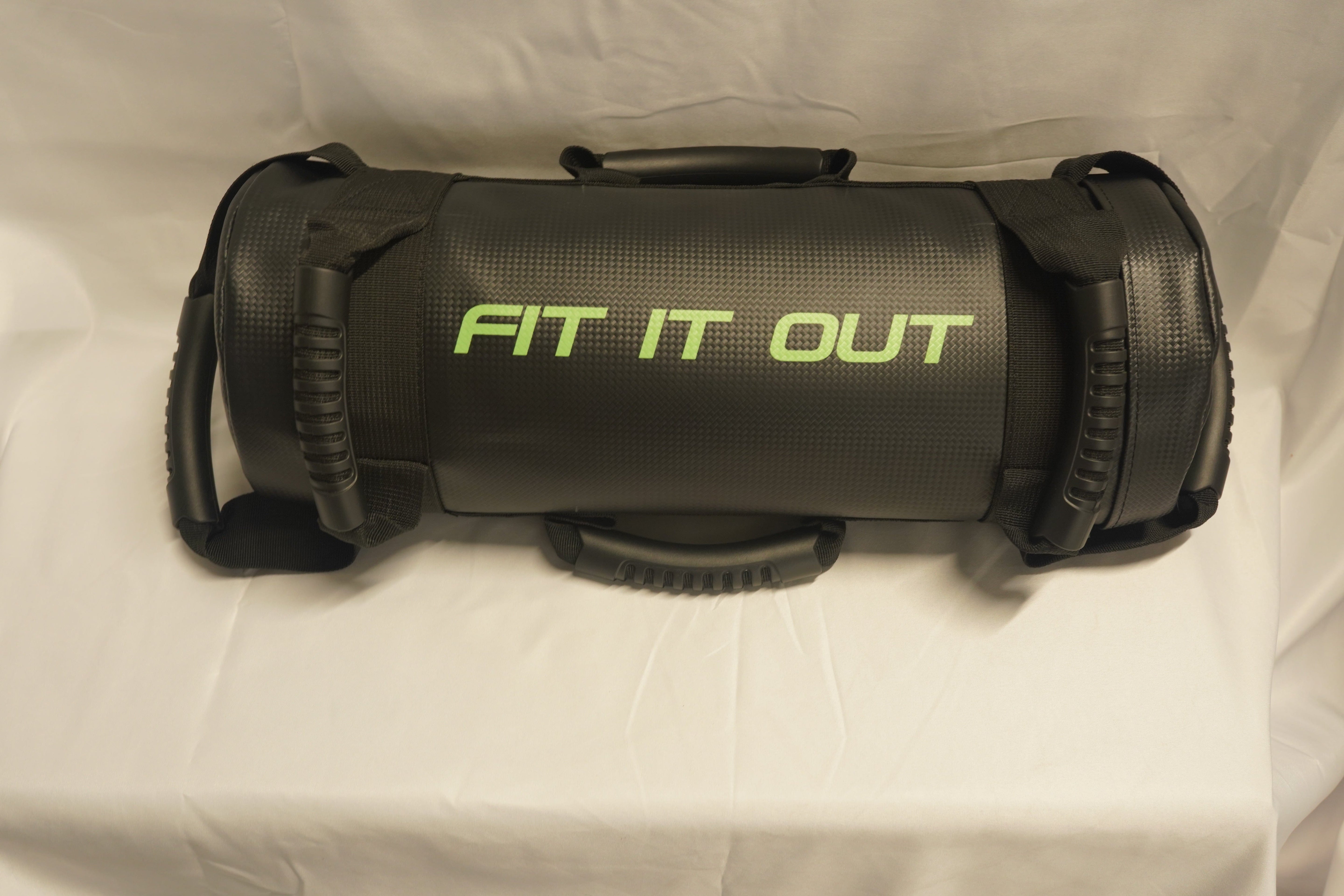 Fit It Out Movement for Busy Parents Pack – Bands + Kettlebells + 25 lb Sandbag (BFCM25)