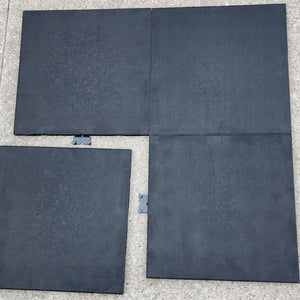 Fit It Out Gym Rubber Flooring Mats - w Connector Clips