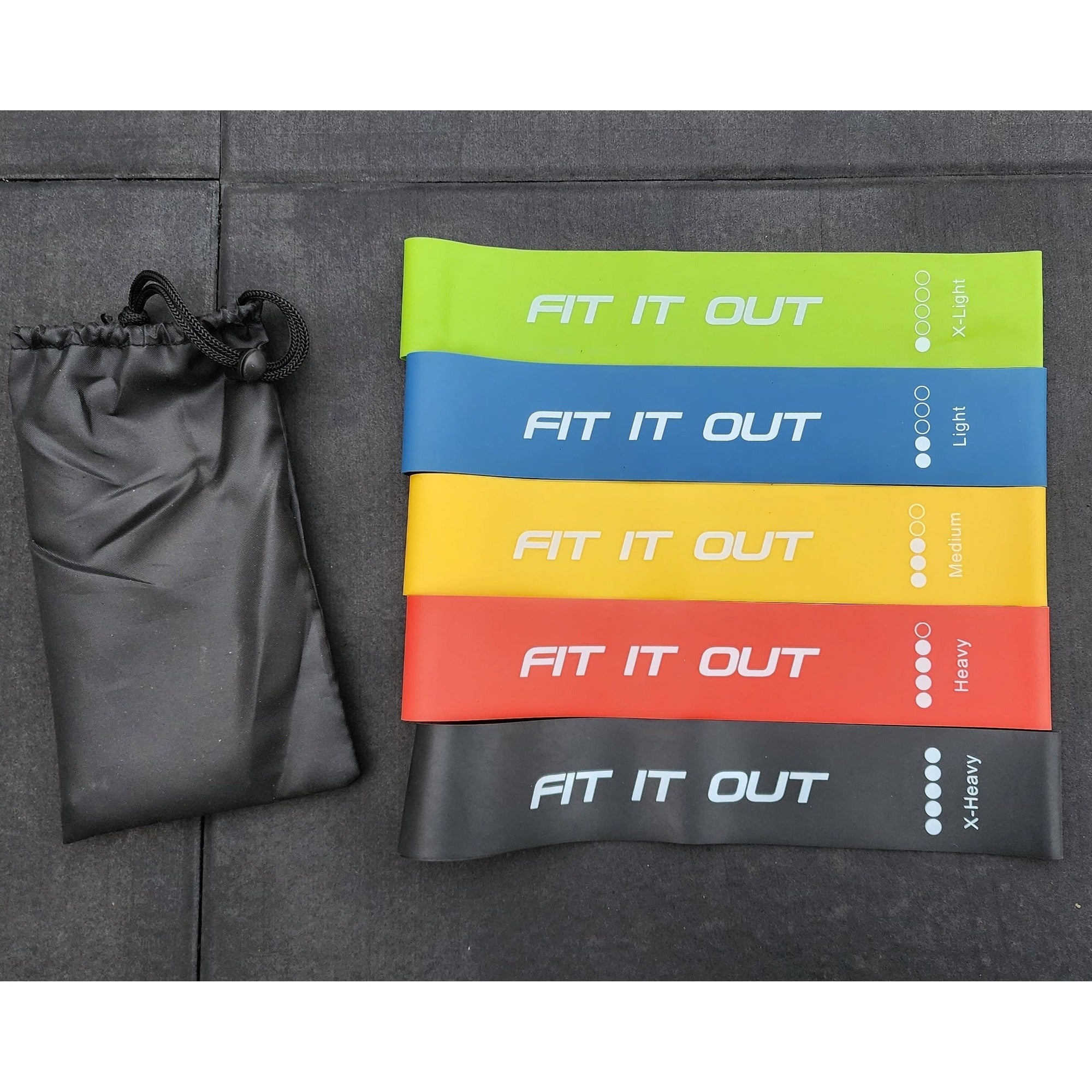Fit It Out Rubber Loop Bands - set of 5