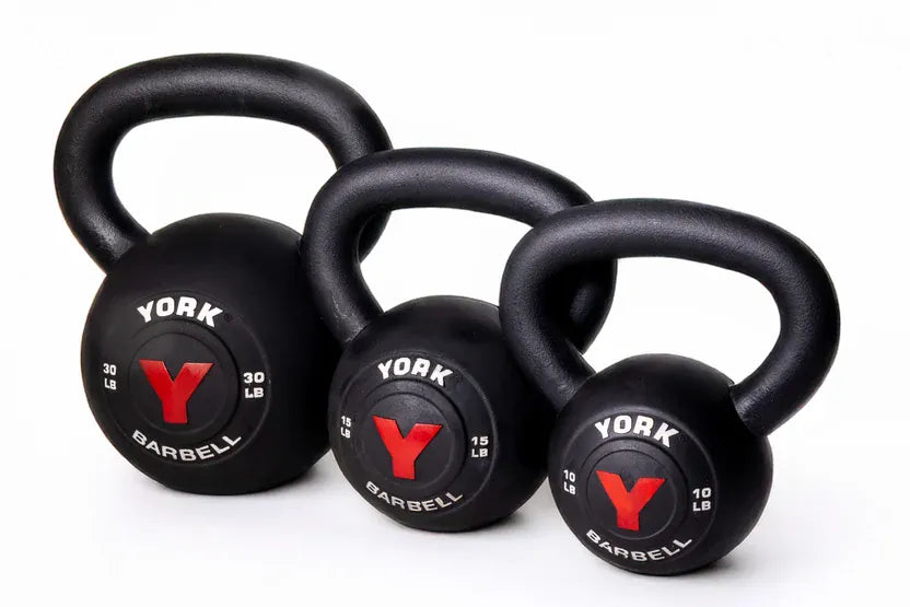 York Kettlebells - Rubber York Rubber-Coated Cast Iron Kettlebell