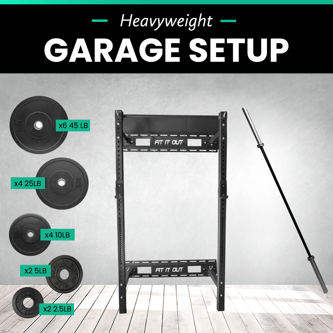 Fit It Out Garage Set-Up with Folding Rack (470lbs) - heavyweight